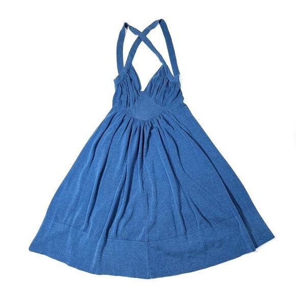 Marc By Marc Jacobs Dresses & Skirts - MARC JACOBS Cashmere Silk Knit Cross Back Mini Dress Cottagecore Blue Womens XS